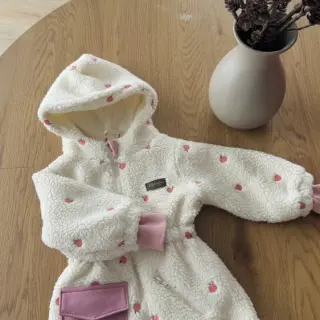 Kabátovina TEDDY JACQUARD EMBROIDERY Patches