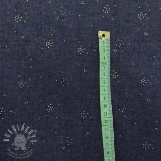 Bavlněná látka JEANS Glitter small dots