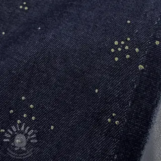 Bavlněná látka JEANS Glitter small dots