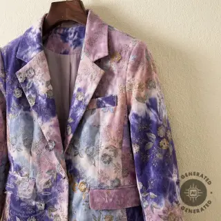 Manšestr tenký TIE DYE 21W Catchy design E