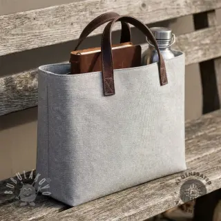Dekorační látka COATED Linenlook premium soft grey