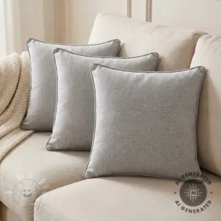 Dekorační látka COATED Linenlook premium soft grey