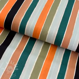 Bavlněná látka Garden stripe multi