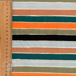 Bavlněná látka Garden stripe multi