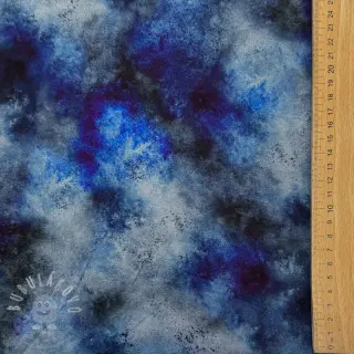 Teplákovina TIE-DYE blue digital print