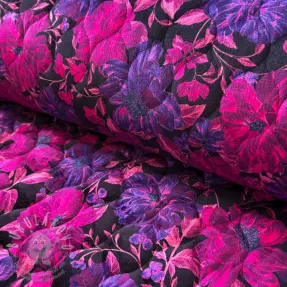 Prošev VELVET Flowers fuchsia digital print