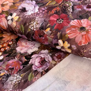 Teplákovina Flowers Andrea brown digital print