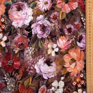 Teplákovina Flowers Andrea brown digital print