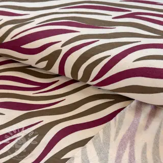 Teplákovina počesaná Animal skin burgundy SIMPLY NATURAL