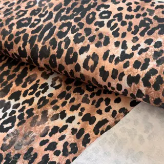 Teplákovina počesaná Animal skin brown digital print