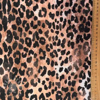 Teplákovina počesaná Animal skin brown digital print