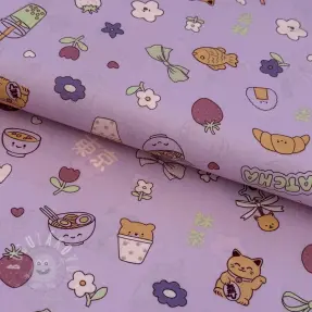 Bavlněná látka MATCHA lilac