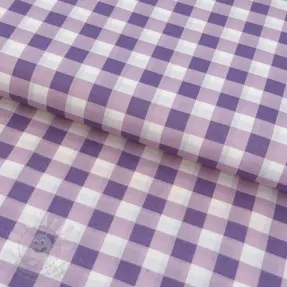 Bavlněná látka MATCHA and CHECKS lilac