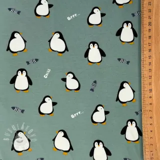 Úplet Penguins sage digital print