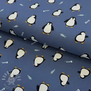 Úplet Penguins blue digital print