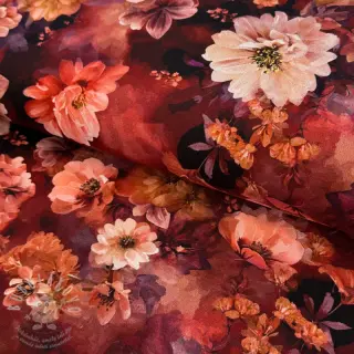Úplet Flowers Junie red digital print