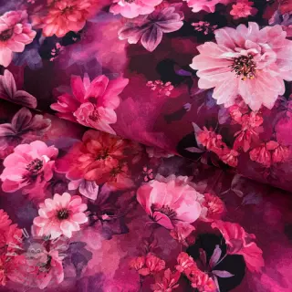Úplet Flowers Junie pink digital print