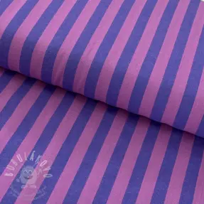 Bavlněná látka YARN DYED BIG Stripes purple