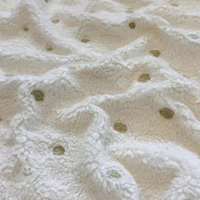 Sherpa SOFT EMBROIDERY Dots gold
