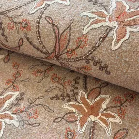 Kabátovina WOOLY EMBROIDERY Glory beige
