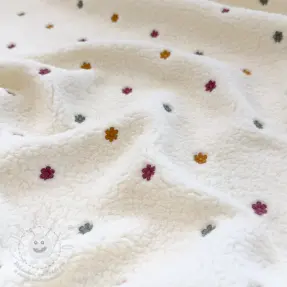 Kabátovina TEDDY EMBROIDERY Cuties ecru
