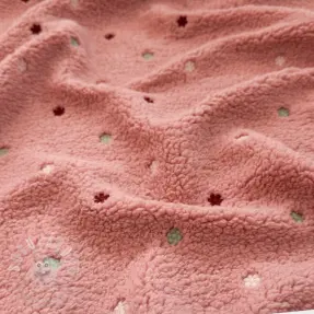 Kabátovina TEDDY EMBROIDERY Cuties blush
