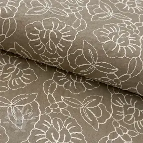 Viskóza se lnem EMBROIDERY Latizia sand