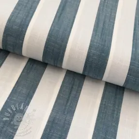 Viskóza YARN DYED Stripes BIG petrol