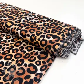 Viskóza RADIANCE Panthera brown digital print