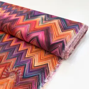 Viskóza RADIANCE ZIGZAG orange digital print