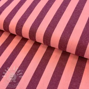 Bavlněná látka YARN DYED NOVA Stripe aubergine