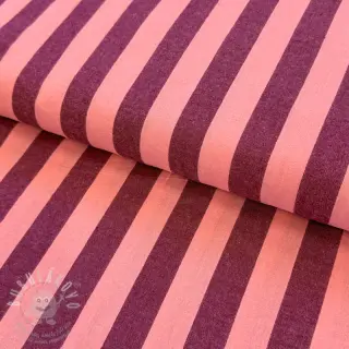 Bavlněná látka YARN DYED NOVA Stripe aubergine