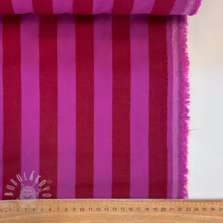 Bavlněná látka YARN DYED NOVA Stripe red fuchsia