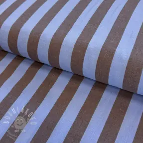Bavlněná látka YARN DYED NOVA Stripe blue brown