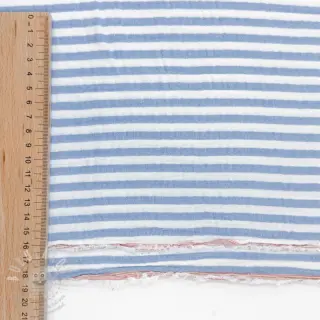 Dvojitá gázovina/mušelín YARN DYED Summer stripe blue