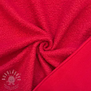 Fleece TEDDY DOUBLE SIDED red