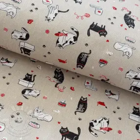 Dekorační látka Linenlook Kitty multico
