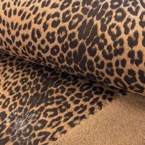 Kabátovina TEDDY SUEDE Panther LEO light brown