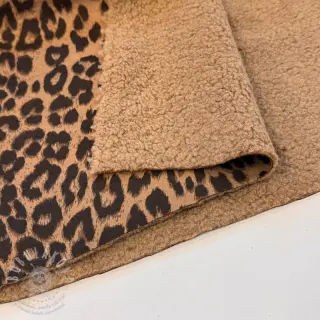 Kabátovina TEDDY SUEDE Panther LEO light brown