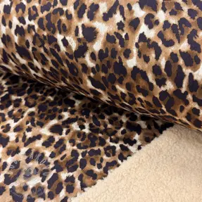 Kabátovina TEDDY SUEDE Panther LEO cognac