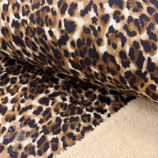 Kabátovina TEDDY SUEDE Panther LEO cognac