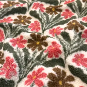 Kabátovina TEDDY JACQUARD Flowers