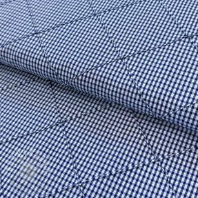 Bavlněná látka JACQUARD with stitched Checkmarks
