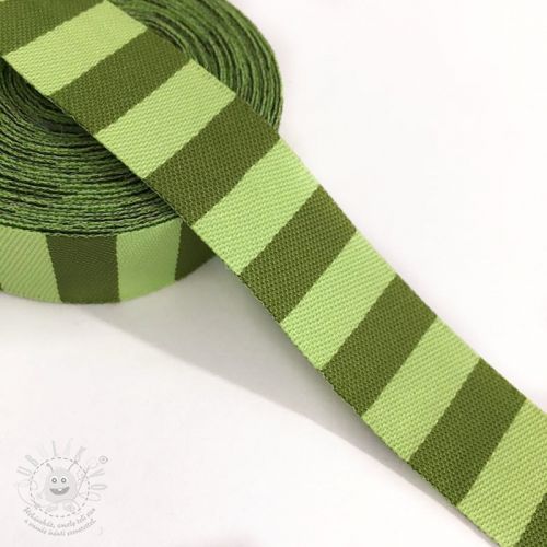 Levně Stuha Stripe lime