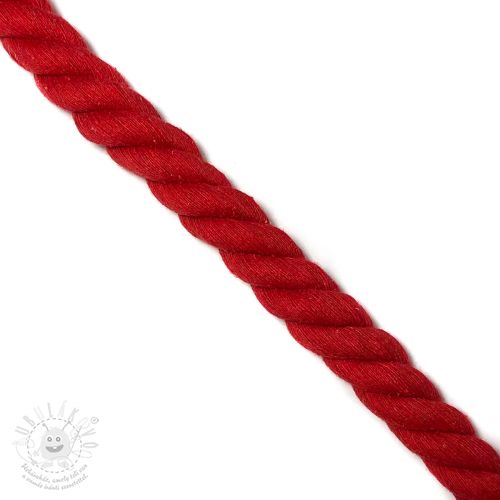 Levně Bavlněná šňůra kroucená 2,5 cm red