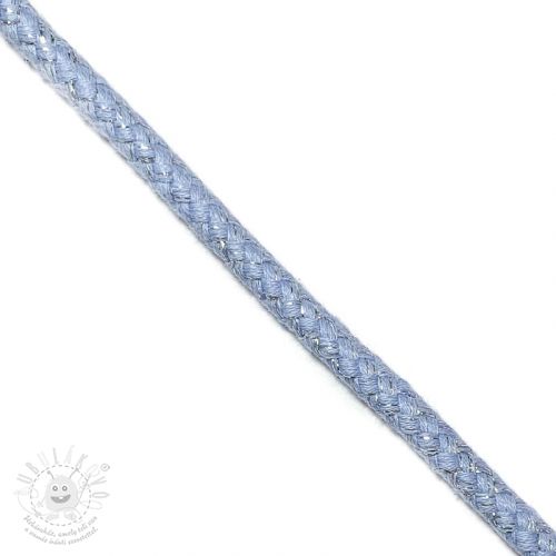 Šnůra Lurex 10 mm light blue