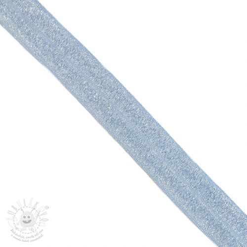 Lemovací guma glitter 20 mm light blue