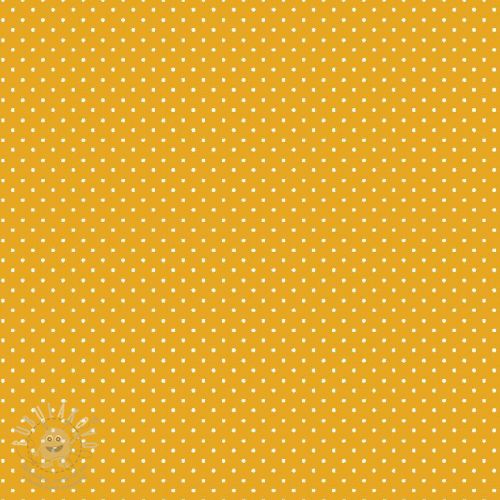 Bavlněná látka Petit dots yellow