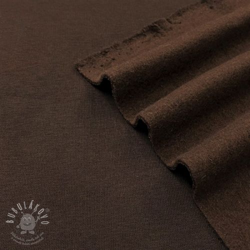 Levně Teplákovina počesaná JOGGING dark brown