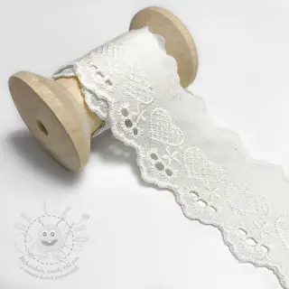 Krajka Heart white